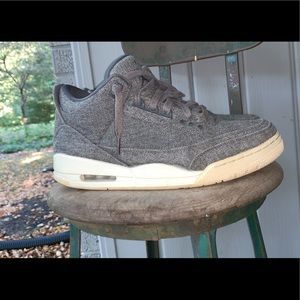 Wool Grey Jordan 3’s